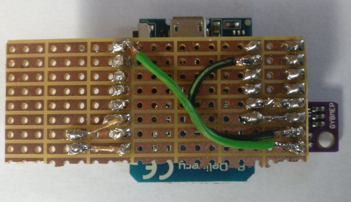 ESP8266 soldered bottom